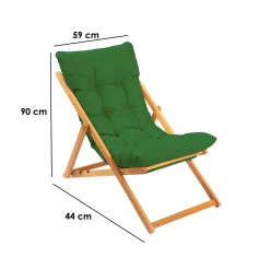 Chilienne verte confort - pliante, inclinable SORA