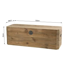 Coffre de rangement en bois de pin recyclé DENVER