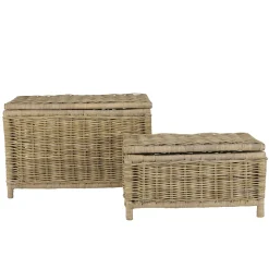Coffre en rotin et kubu (lot de 2) MANY