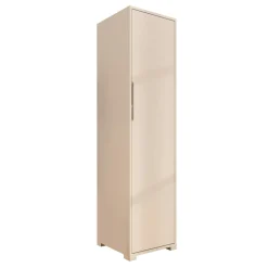 Colonne de rangement blanche moderne, 5 étagères BYRON