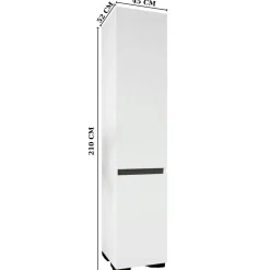 Colonne de rangement design blanche et grise BYRON