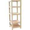 Colonne Etagère Hévéa 4 étages 45x45x128cm HELENA