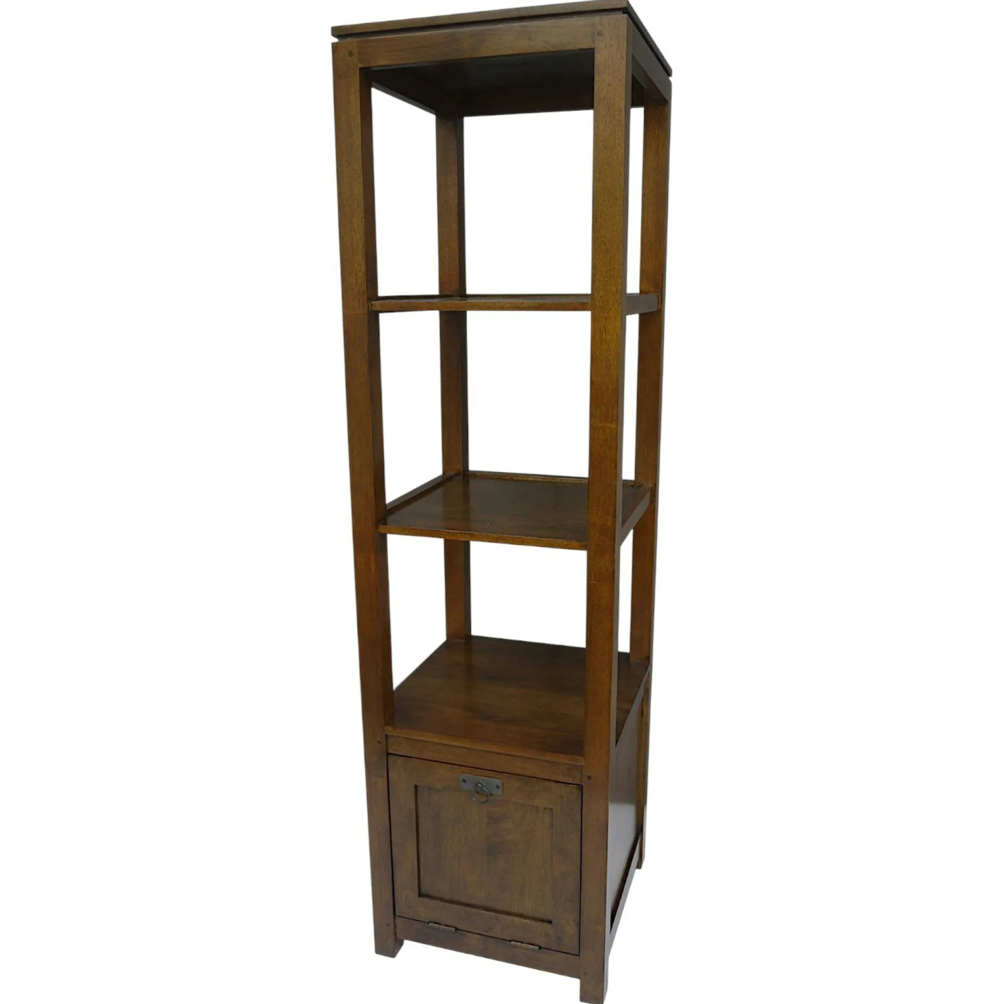 Colonne ouverte Hévéa 1 portes, 3 étages, 45X45X162,4CM HELENA