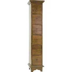 Colonne Range CD Hévéa 6 tiroirs 26x26x122cm MAORI