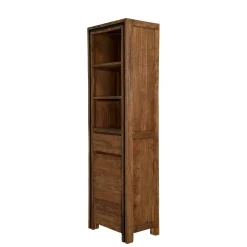 Colonne rangement en bois recyclé de teck 1 porte VADOD