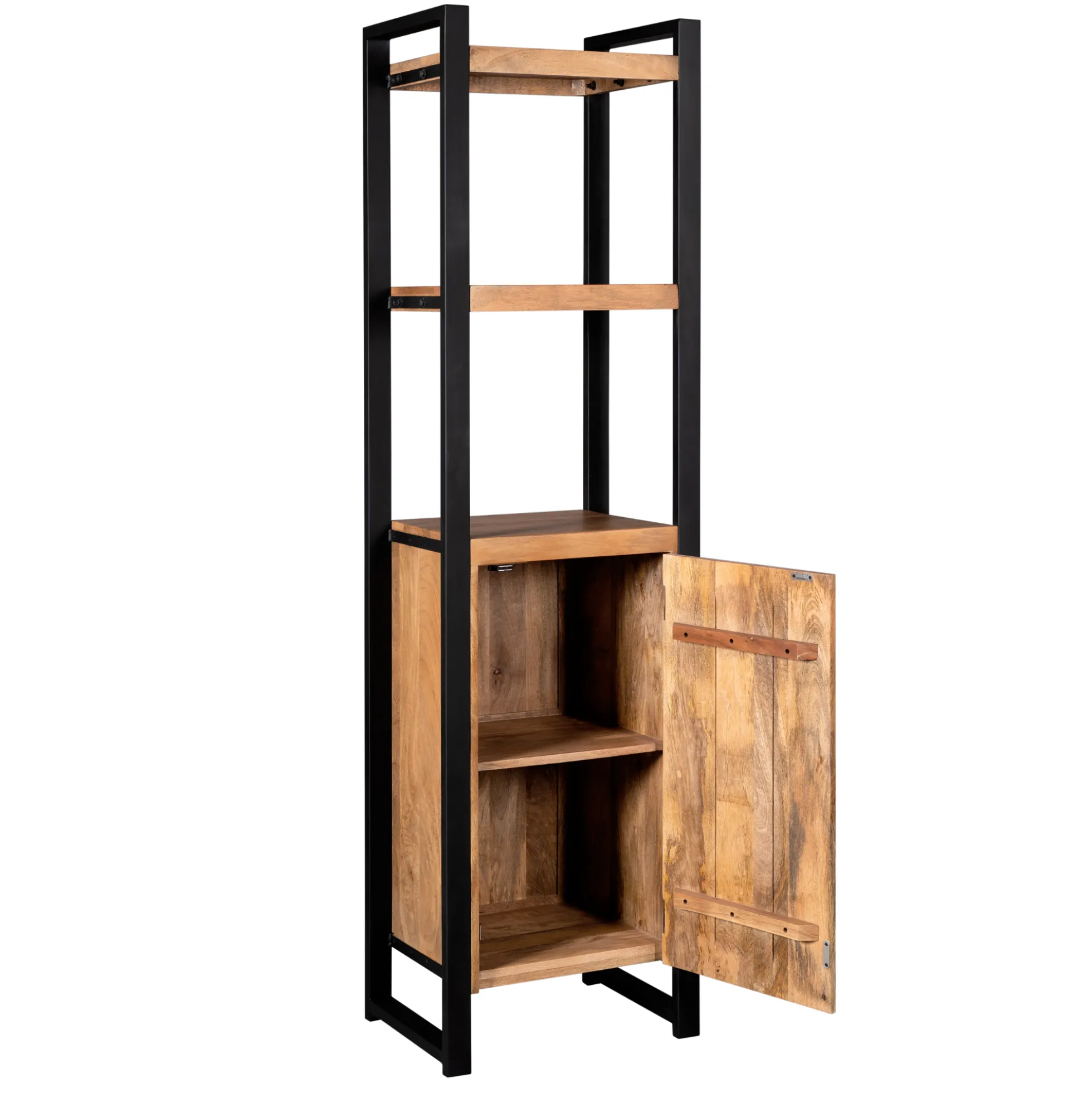Colonne salon bois métal 1 porte MILORA