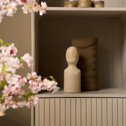 Colonne salon bois sable 1 porte rainurée CORTINA