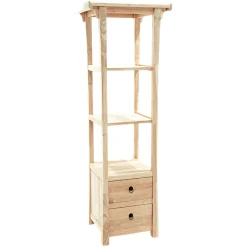 Colonne étagère Hévéa 3 étages 67x50x193cmMAORI