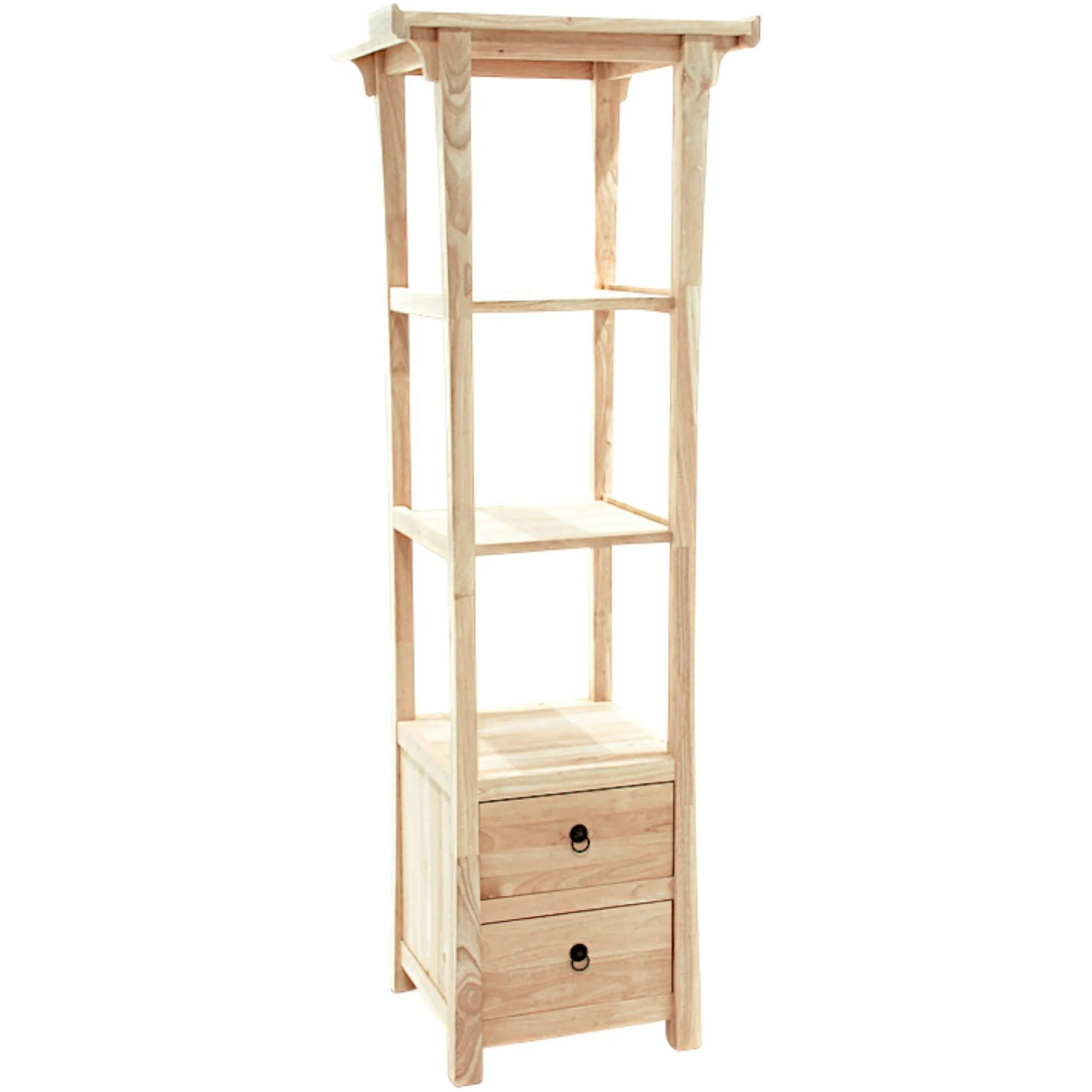 Colonne étagère Hévéa 3 étages 67x50x193cmMAORI