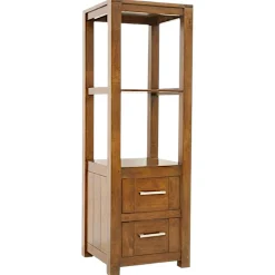 Colonne étagère moderne bois hévéa H151cm ATTAN