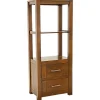 Colonne étagère moderne hévéa massif H150cm ATTAN