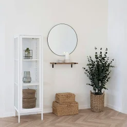 Colonne vitrée en métal blanc 140 cm ODENSE