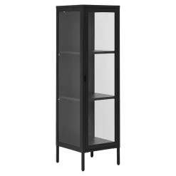 Colonne vitrée en métal noir 140 cm ODENSE