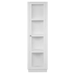 Colonne vitrine blanche 1 porte 4 niveaux RAVEN