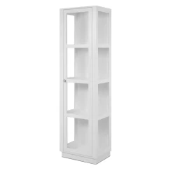 Colonne vitrine blanche 1 porte 4 niveaux RAVEN