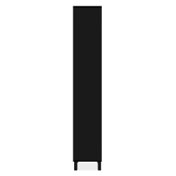 Colonne vitrine noire 5 niveaux 1 miroir RAVEN
