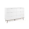 Commode blanche 6 tiroirs style scandinave ALVA