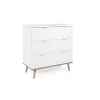 Commode blanche 3 tiroirs style scandinave ALVA