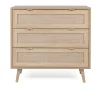 Commode bohème 3 tiroirs effet rotin SONA