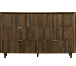 Commode bois recyclé brun 6 tiroirs QUEENSTOWN