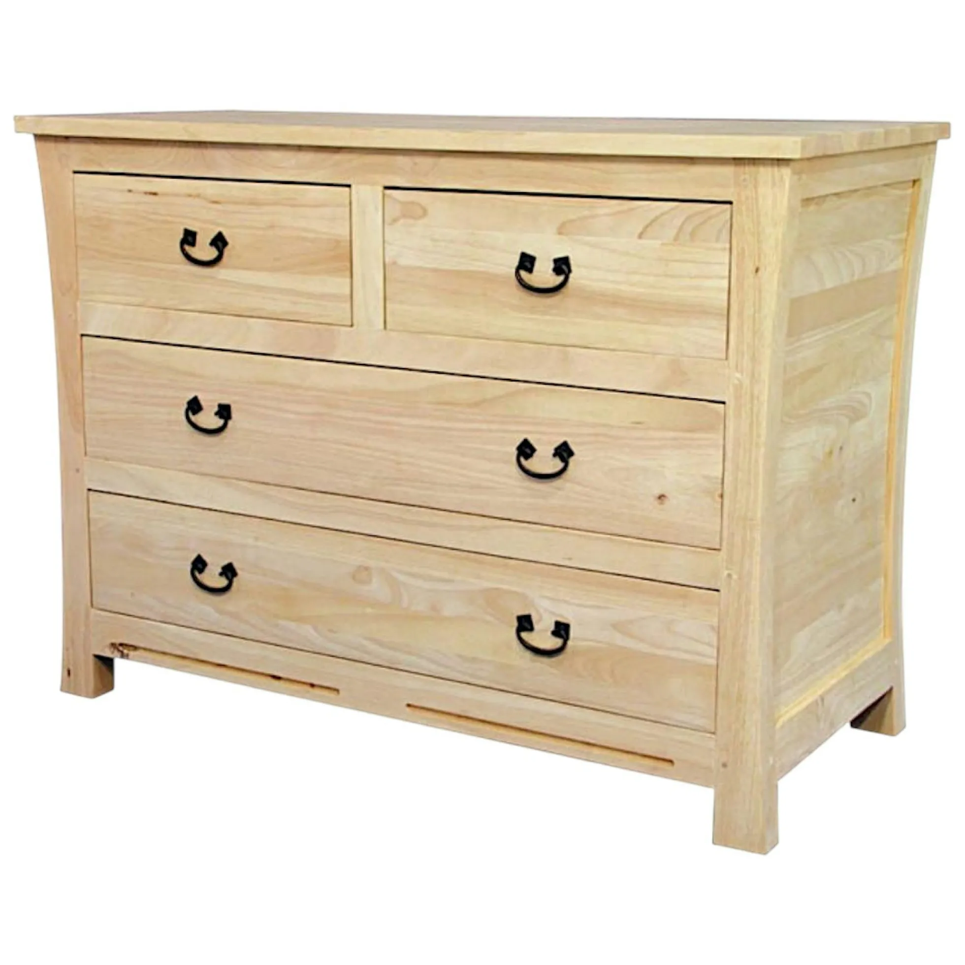 Commode chambre bois massif style exotique MAORI
