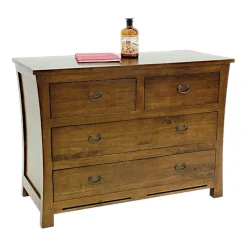 Commode chambre bois massif style exotique MAORI