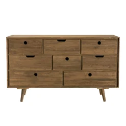 Commode de chambre en bois de sapin 8 tiroirs LIMA