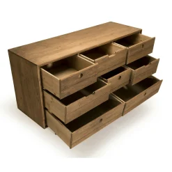 Commode de chambre en bois de sapin 8 tiroirs LIMA