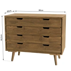 Commode de chambre en bois de sapin LIMA