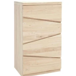 Commode destructurée hévéa 4 tiroirs 110cm OLGA