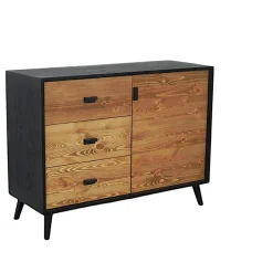 Commode en bois 3 tiroirs / 1 porte