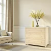 Commode exotique bois massif hévéa 3 tiroirs GALA