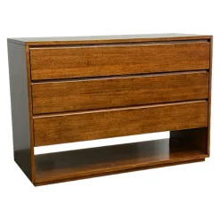 Commode Hévéa 3 tiroirs, 1 niche basse 120x50x86cm BALTIC