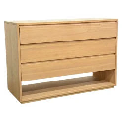 Commode Hévéa 3 tiroirs, 1 niche basse 120x50x86cm BALTIC