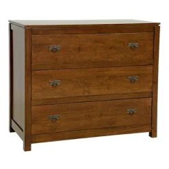 Commode Hévéa 3 tiroirs 100x50x84,6cm HELENA