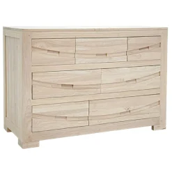 Commode Hévéa 7 tiroirs 110x50x76cm NIAGARA