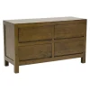 Commode moderne hévéa 4 tiroirs 130cm OLGA