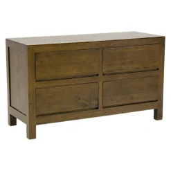 Commode moderne hévéa 4 tiroirs 130cm OLGA