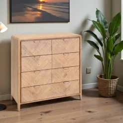 Commode 7 tiroirs en bois recyclé KEARNEY