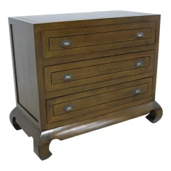 Commode 3 tiroirs hévéa 100x55x80cm MAORI