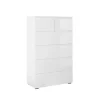 Commode étroite blanche 5 tiroirs ALVA