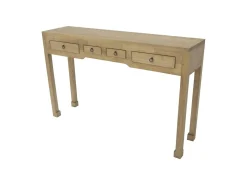 Console asiatique 4 tiroirs hévéa 120cm MAORI
