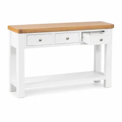 Console blanche style bord de mer 3 tiroirs VELIA