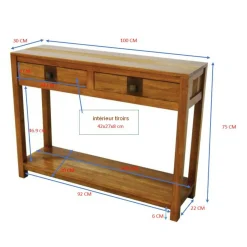 Console bois massif style rétro GALA