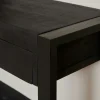 Console bois noir 3 tiroirs MILORA