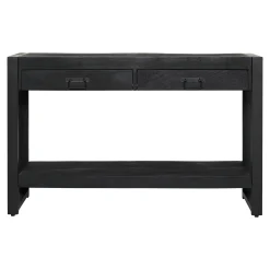 Console bois noir 2 tiroirs MILORA