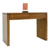 Console bureau bois moderne hévéa 109cm HELENA