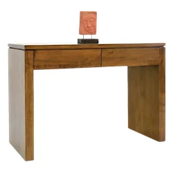 Console bureau bois moderne hévéa 109cm HELENA