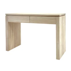 Console bureau bois moderne hévéa 109cm HELENA