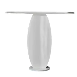 Console d'entrée blanche design organique 100 cm MARFA